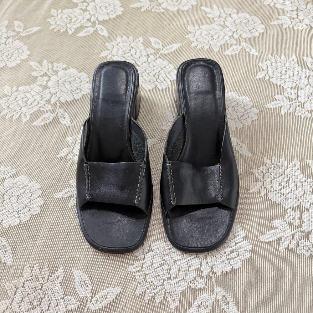 Wesley & Co Leather Slide Heels Women’s Size 7